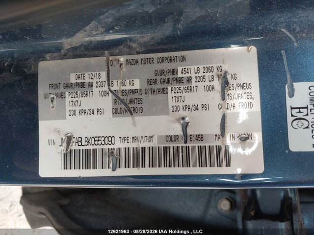 JM3KFABL8K0553090 Mazda Cx-5 Gx