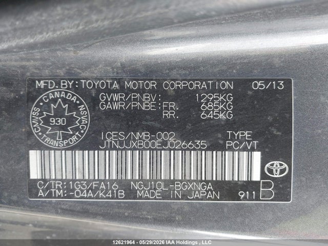 Scion IQ 2014 JTNJJXB00EJ026635 Image 9