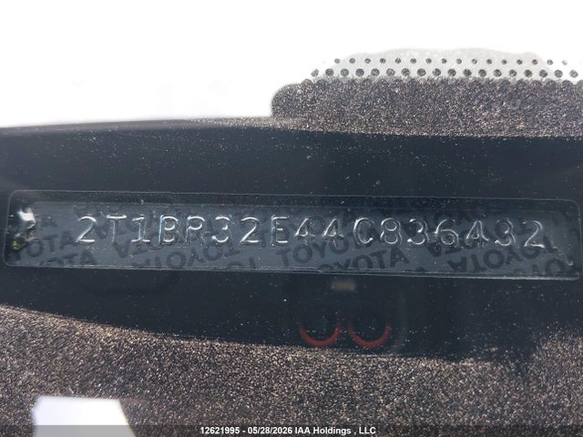 Продажа на аукционе авто 2004 Toyota Corolla Ce/le/s, vin: 2T1BR32E44C836432, номер лота: 12621995