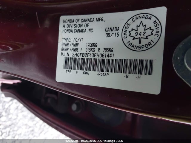 2HGFB2F43FH061441 Honda Civic Lx