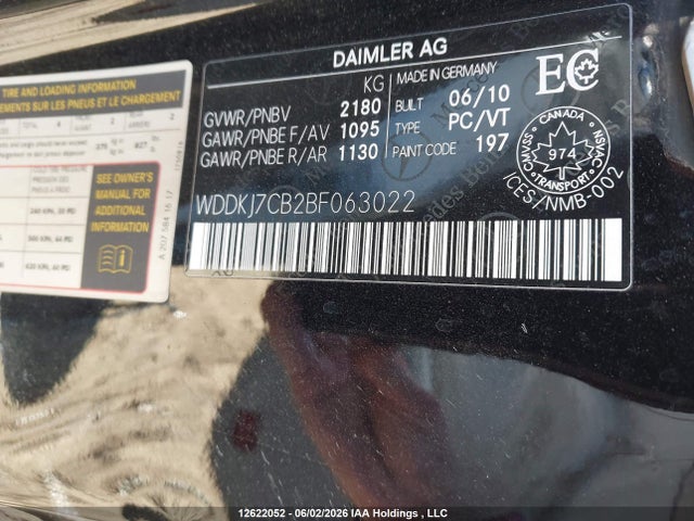 Продажа на аукционе авто 2011 Mercedes-benz E 550, vin: WDDKJ7CB2BF063022, номер лота: 12622052