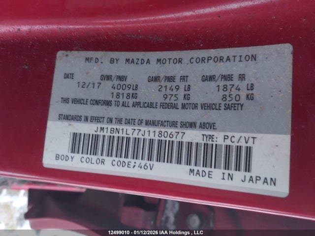 JM1BN1L77J1180677 Mazda Mazda3 50th Anniversary Edition/gs