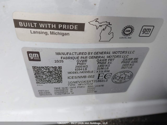 Chevrolet Traverse Lt 2026 1GNEVGKSXTJ186313 Image 18