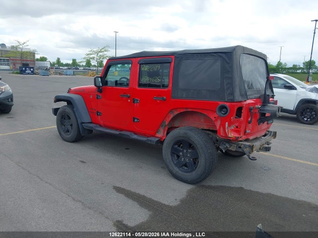 2016 Jeep Wrangler Unlimited Sport მანქანა იყიდება აუქციონზე, vin: 1C4BJWDG4GL283625, აუქციონის ნომერი: 12622114