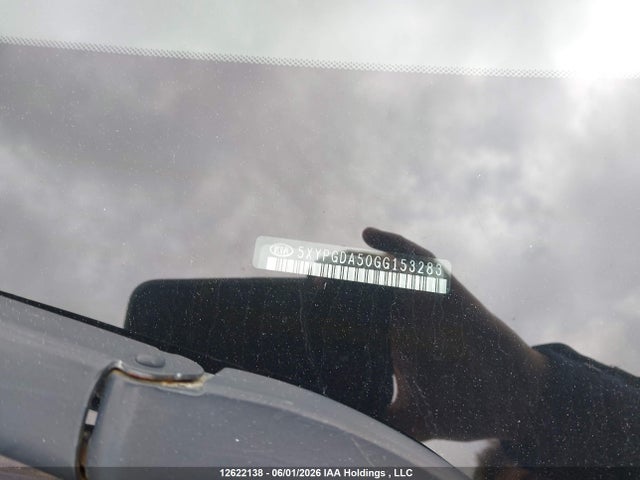 12622138 :رقم المزاد ، 5XYPGDA50GG153283 vin ، 2016 Kia Sorento 3.3l Lx + مزاد بيع
