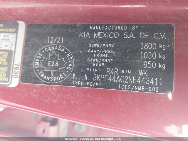 KIA Forte Gt Limited 2022 3KPF44AC2NE443411 Image 19