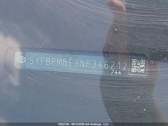 Продажа на аукционе авто 2022 Toyota Corolla Le/xle, vin: 5YFBPMBE9NP346212, номер лота: 12622184