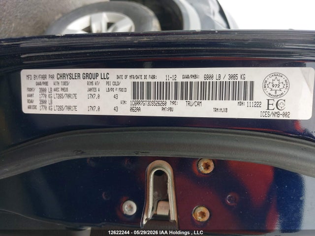 Auction sale of the 2013 Ram 1500 Slt, vin: 1C6RR7GT3DS526260, lot number: 12622244