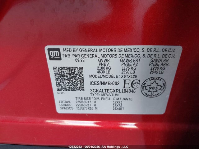 3GKALTEGXRL184046 GMC Terrain