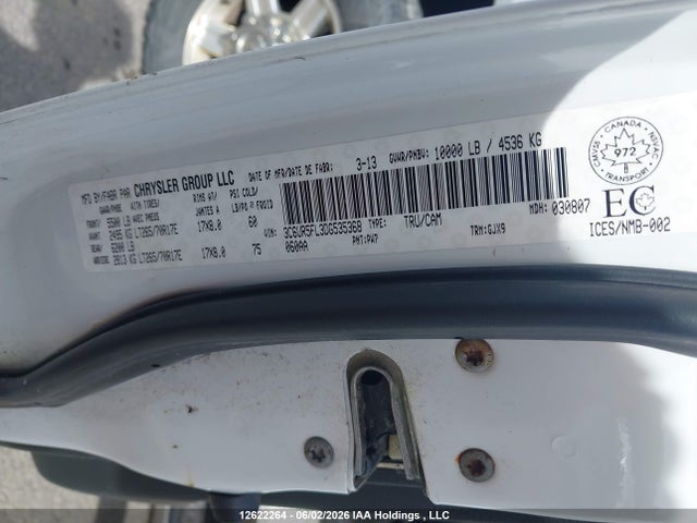 2013 Ram 2500 Laramie მანქანა იყიდება აუქციონზე, vin: 3C6UR5FL3DG535368, აუქციონის ნომერი: 12622264