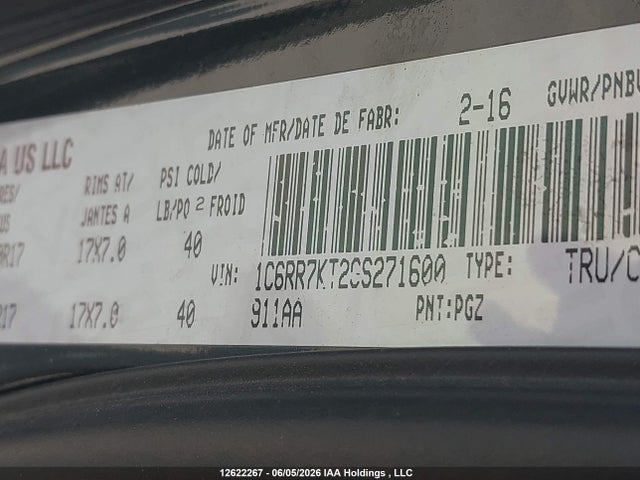 1C6RR7KT2GS271600 RAM 1500 St