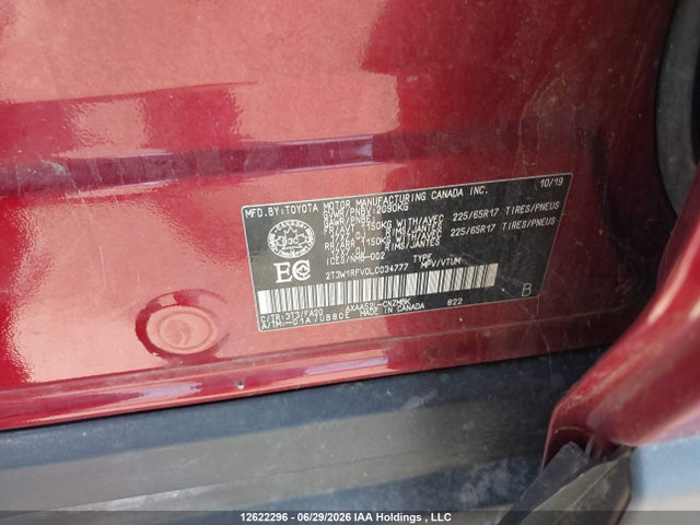 Toyota Rav4 Xle 2020 2T3W1RFV0LC034777 Image 9