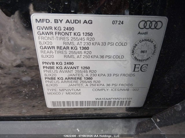 Audi Q5 2024 WA1EAAFY5R2141101 Image 9