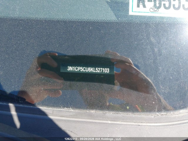 12622313 :رقم المزاد ، 3N1CP5CU6KL527103 vin ، 2019 Nissan Kicks S/sr/sv مزاد بيع