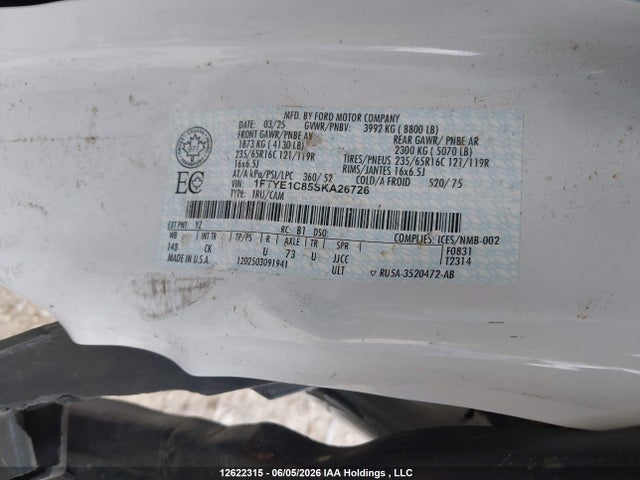 Ford Transit T-150 2025 1FTYE1C85SKA26726 Image 9
