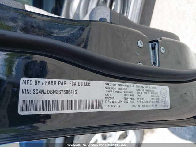 Продаж на аукціоні авто 2025 Jeep Compass Latitude, vin: 3C4NJDBN2ST596415, номер лоту: 12622336
