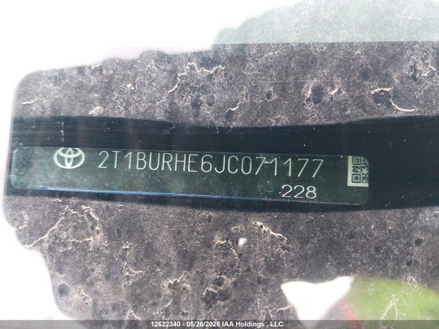 2018 Toyota Corolla Se მანქანა იყიდება აუქციონზე, vin: 2T1BURHE6JC071177, აუქციონის ნომერი: 12622340