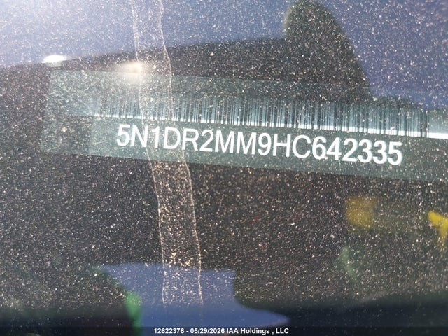 Aukcja sprzedaży 2017 Nissan Pathfinder S/sv/sl/platinum, vin: 5N1DR2MM9HC642335, numer aukcji: 12622376
