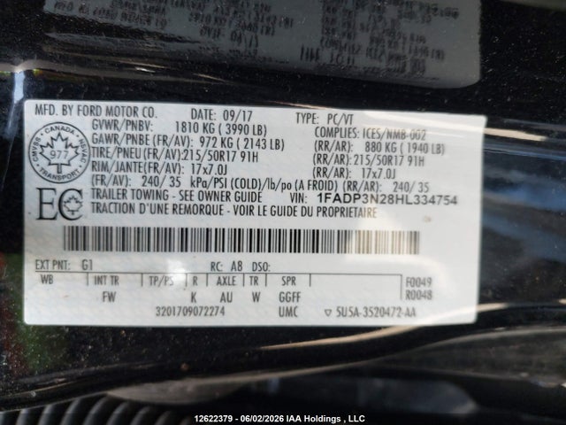 Ford Focus Titanium 2017 1FADP3N28HL334754 Image 9