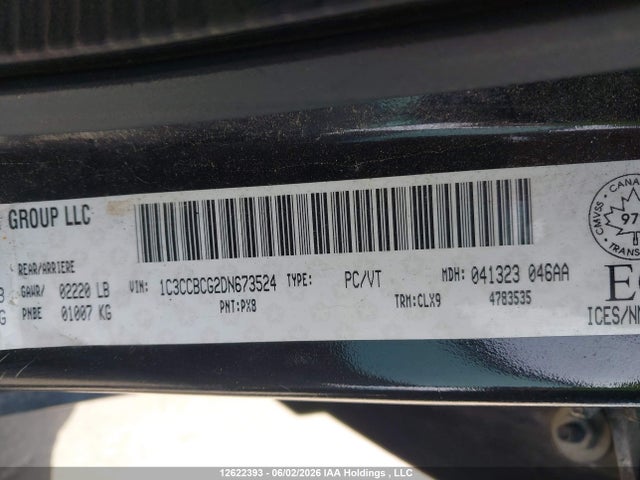 2013 Chrysler 200 მანქანა იყიდება აუქციონზე, vin: 1C3CCBCG2DN673524, აუქციონის ნომერი: 12622393