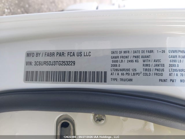 3C6UR5DJ3TG253229 RAM 2500 Big Horn