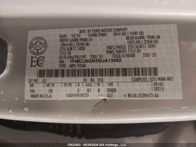 Ford Escape Active 2025 1FMCU9GN5SUA13082 Image 20