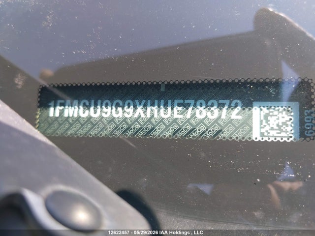 12622457 :رقم المزاد ، 1FMCU9G9XHUE78372 vin ، 2017 Ford Escape Se مزاد بيع