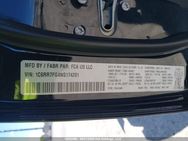 1C6RR7FG4NS174201 RAM 1500 Classic Tradesman