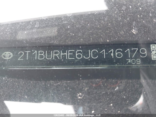Продаж на аукціоні авто 2018 Toyota Corolla L/le/xle/se/xse, vin: 2T1BURHE6JC116179, номер лоту: 12622482
