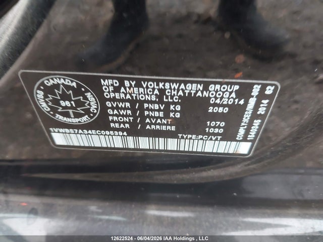 1VWBS7A34EC095394 Volkswagen Passat 1.8 Tsi Comfortline