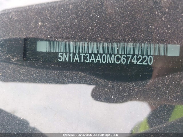 12622536 :رقم المزاد ، 5N1AT3AA0MC674220 vin ، 2021 Nissan Rogue S مزاد بيع