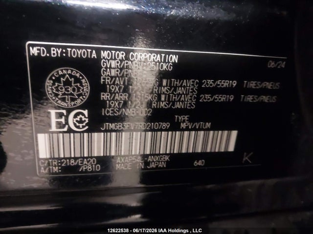 JTMGB3FV7RD210789 Toyota Rav4 Prime Xse