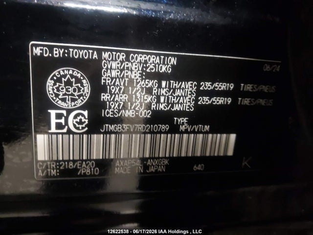 JTMGB3FV7RD210789 Toyota Rav4 Prime Xse