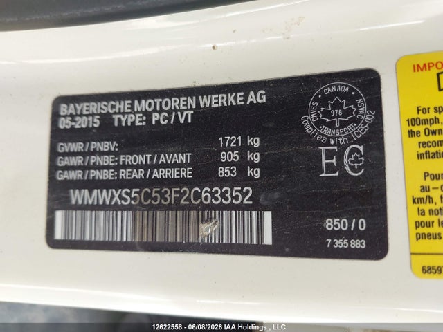 Mini 5 Door Cooper 2015 WMWXS5C53F2C63352 Image 9