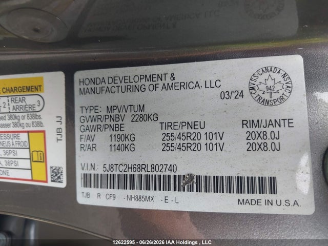 Acura RDX 2024 5J8TC2H68RL802740 Image 9