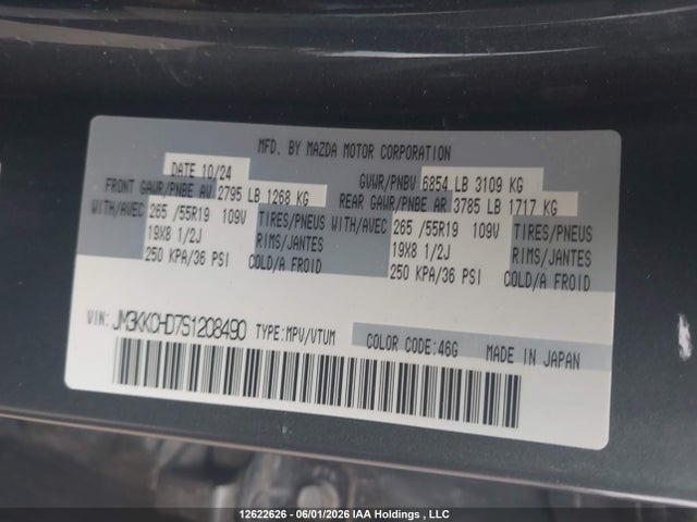 JM3KKCHD7S1208490 Mazda Cx-90 Premium Sport