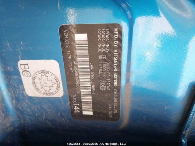 Продажа на аукционе авто 2024 Mitsubishi Mirage, vin: ML32AUHJ6RH002931, номер лота: 12622654