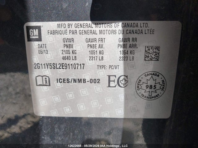 Продажа на аукционе авто 2014 Chevrolet Impala Ls, vin: 2G11Y5SL2E9110717, номер лота: 12622655