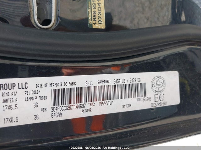 Продаж на аукціоні авто 2012 Dodge Journey Sxt   Crew, vin: 3C4PDCCG9CT144697, номер лоту: 12622686