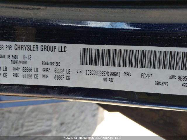 Aukcja sprzedaży 2014 Chrysler 200 Touring, vin: 1C3CCBBB2EN100601, numer aukcji: 12622754