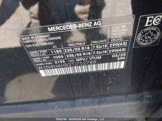 2026 Mercedes-benz Gla 250 4matic მანქანა იყიდება აუქციონზე, vin: W1N4N4HB2TJ752788, აუქციონის ნომერი: 12622758