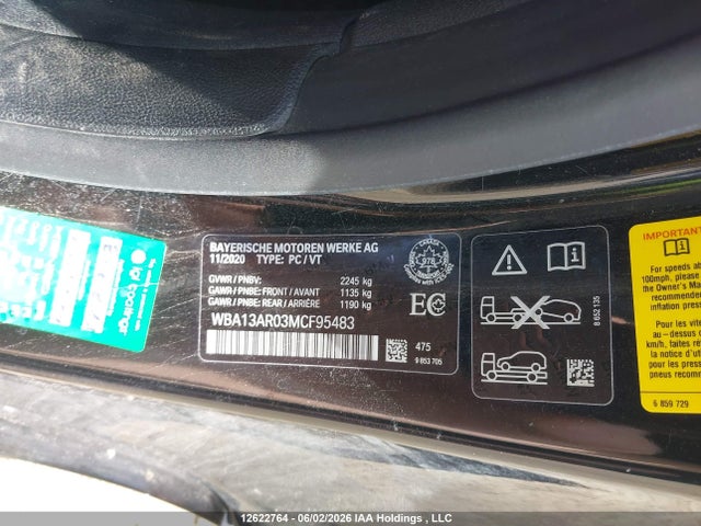 Aukcja sprzedaży 2021 Bmw M440i Xdrive, vin: WBA13AR03MCF95483, numer aukcji: 12622764
