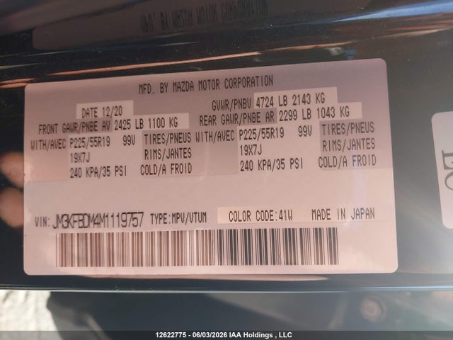 Mazda CX-5 2021 JM3KFBDM4M1119757 Image 9
