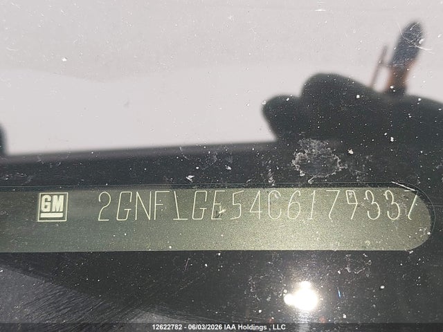 12622782 :رقم المزاد ، 2GNFLGE54C6179337 vin ، 2012 Chevrolet Equinox Ltz مزاد بيع