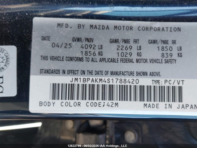 Mazda 3 Select Sport 2025 JM1BPAKM4S1788420 Image 19