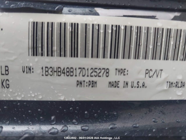 Продаж на аукціоні авто 2007 Dodge Caliber Sxt, vin: 1B3HB48B17D125278, номер лоту: 12622802