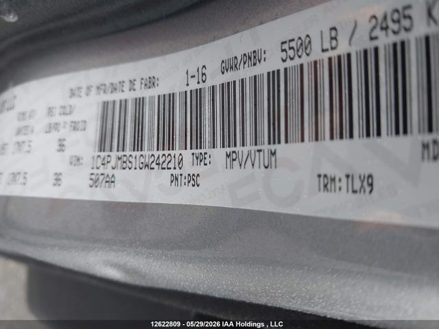 Продажа на аукционе авто 2016 Jeep Cherokee Trailhawk, vin: 1C4PJMBS1GW242210, номер лота: 12622809