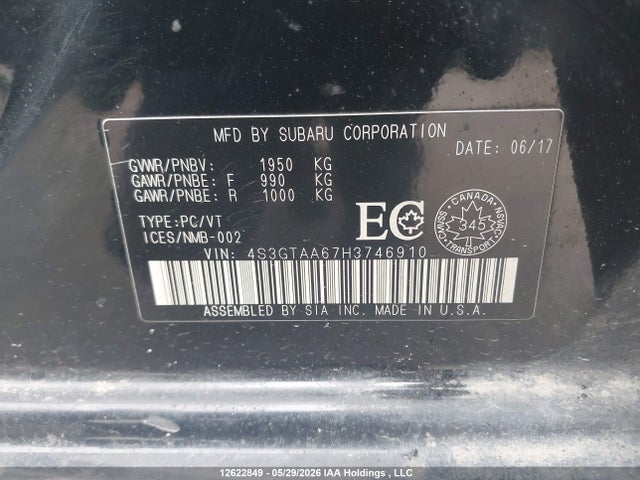 4S3GTAA67H3746910 Subaru Impreza
