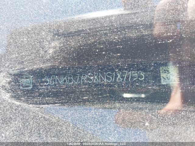 12622850 :رقم المزاد ، 3GNKBJRS8NS187153 vin ، 2022 Chevrolet Blazer 3lt مزاد بيع