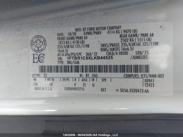 Ford Transit-250 Cargo 2020 1FTBR1C8XLKB44525 Image 9